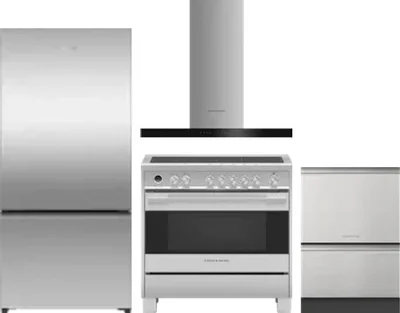 4 Piece Package Includes Refrigerator, Range, Hood And Dishwasher